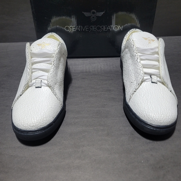 Made in Italy Creative Recreation White and Gold Art Deco Sneakers - Picture 11 of 16